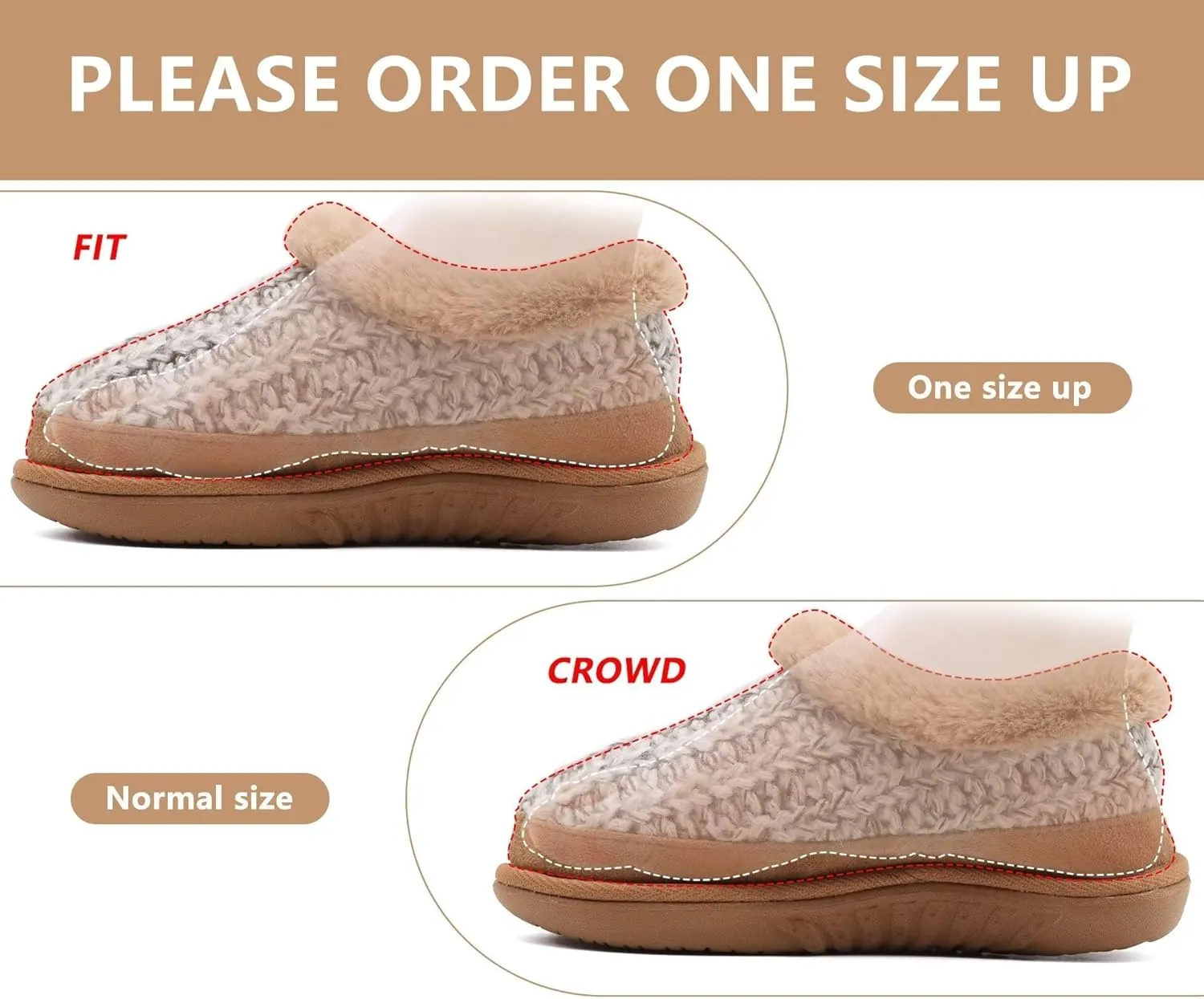 KuaiLu House Slippers for Women Comfortable Memory Foam Plaid Slipper Ladies Warm Fuzzy Plush Fur Lined Winter Home Shoes Orthotic Plantar Fasciitis Arch Support Indoor Outdoor