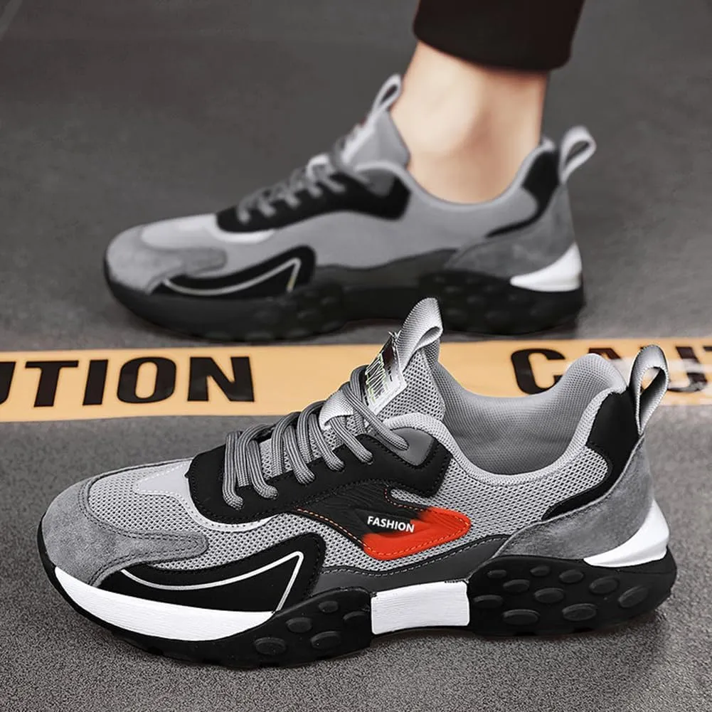 KUNWFNIX Mens Slip On Walking Shoes Non Slip Running Shoes Lightweight Workout Shoes Breathable Mesh Fashion Casual Sneakers
