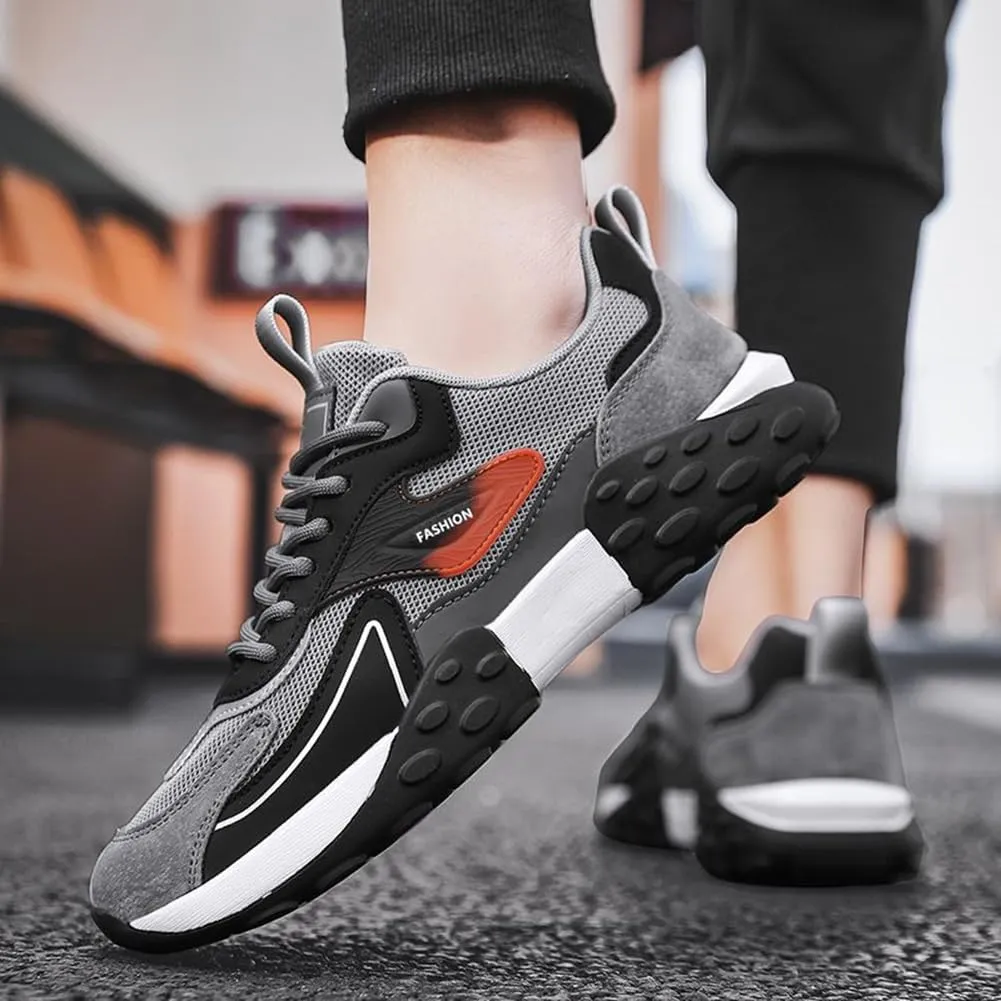 KUNWFNIX Mens Slip On Walking Shoes Non Slip Running Shoes Lightweight Workout Shoes Breathable Mesh Fashion Casual Sneakers