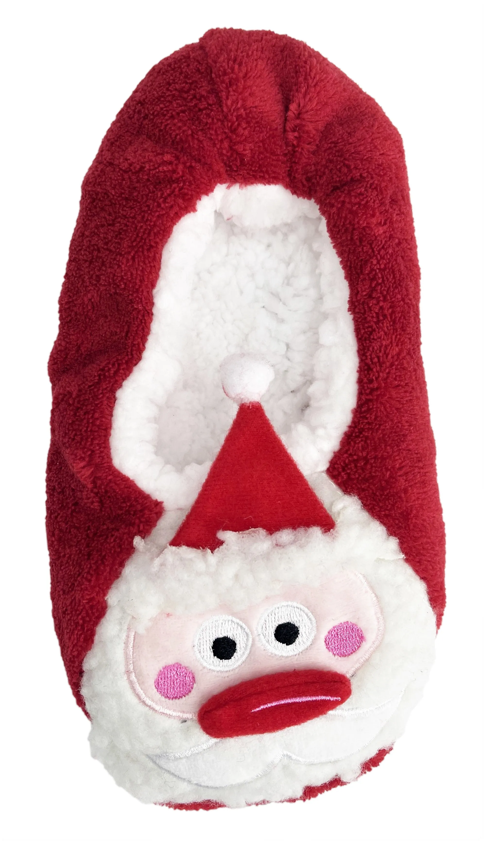 Ladies Christmas Design Ballerina Style Sherpa Lined Non-Slip Slippers Socks
