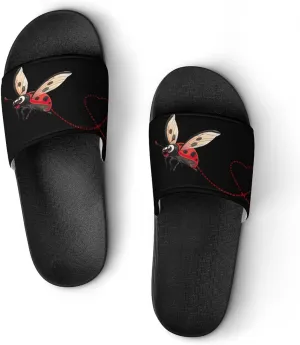 Ladybeetle Ladybugs Nature Insect Unisex Shower Shoes House Slippers Non-Slip Indoor Bathroom Shoes for Pool Beach