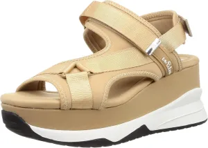 LANVIN en Bleu Women's Platform Back Strap Sandal