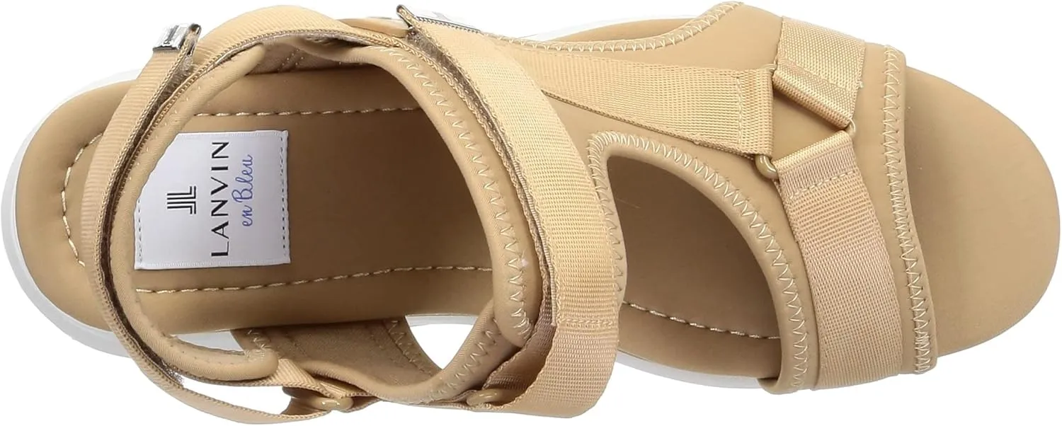LANVIN en Bleu Women's Platform Back Strap Sandal