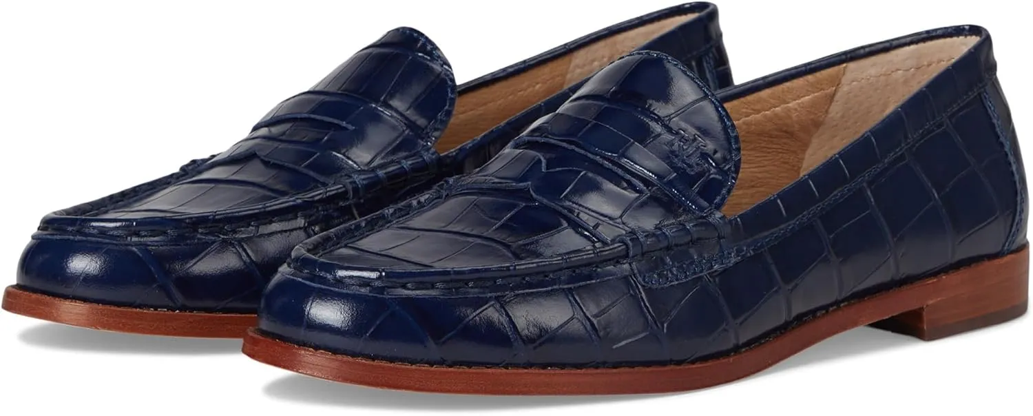 Lauren Ralph Lauren Women's Wynnie Crocodile-Embossed Leather Loafer Penny