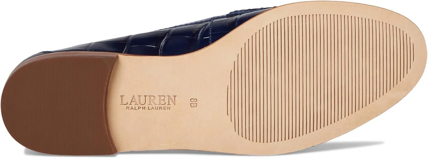 Lauren Ralph Lauren Women's Wynnie Crocodile-Embossed Leather Loafer Penny