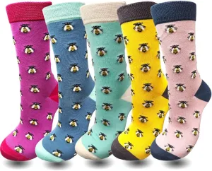 Lavencious Women Socks 5 Pairs for Women Shoe Size 6-10, Sock Size 9-11, 5 Pairs