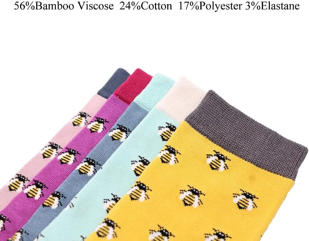 Lavencious Women Socks 5 Pairs for Women Shoe Size 6-10, Sock Size 9-11, 5 Pairs