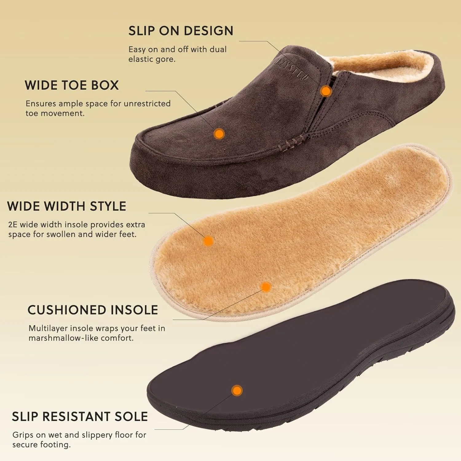 LazyStep Men's McCoy Cushioned Clog Slipper