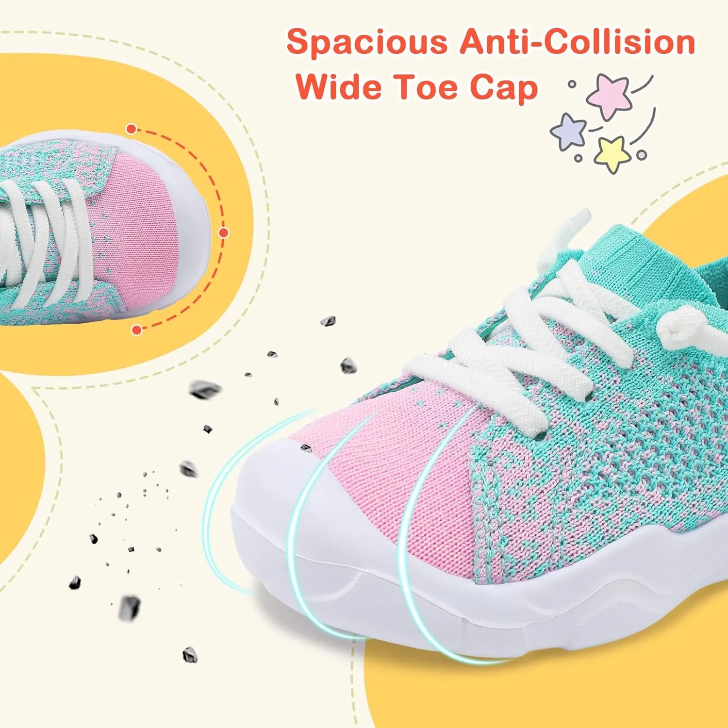 LeIsfIt Toddler Shoes Boys Girls Barefoot Shoes Kids Breathable Sneakers Tennis Shoes Slip on Shoes
