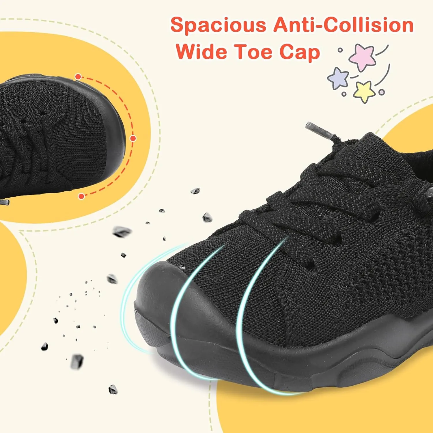 LeIsfIt Toddler Shoes Boys Girls Barefoot Shoes Kids Breathable Sneakers Tennis Shoes Slip on Shoes