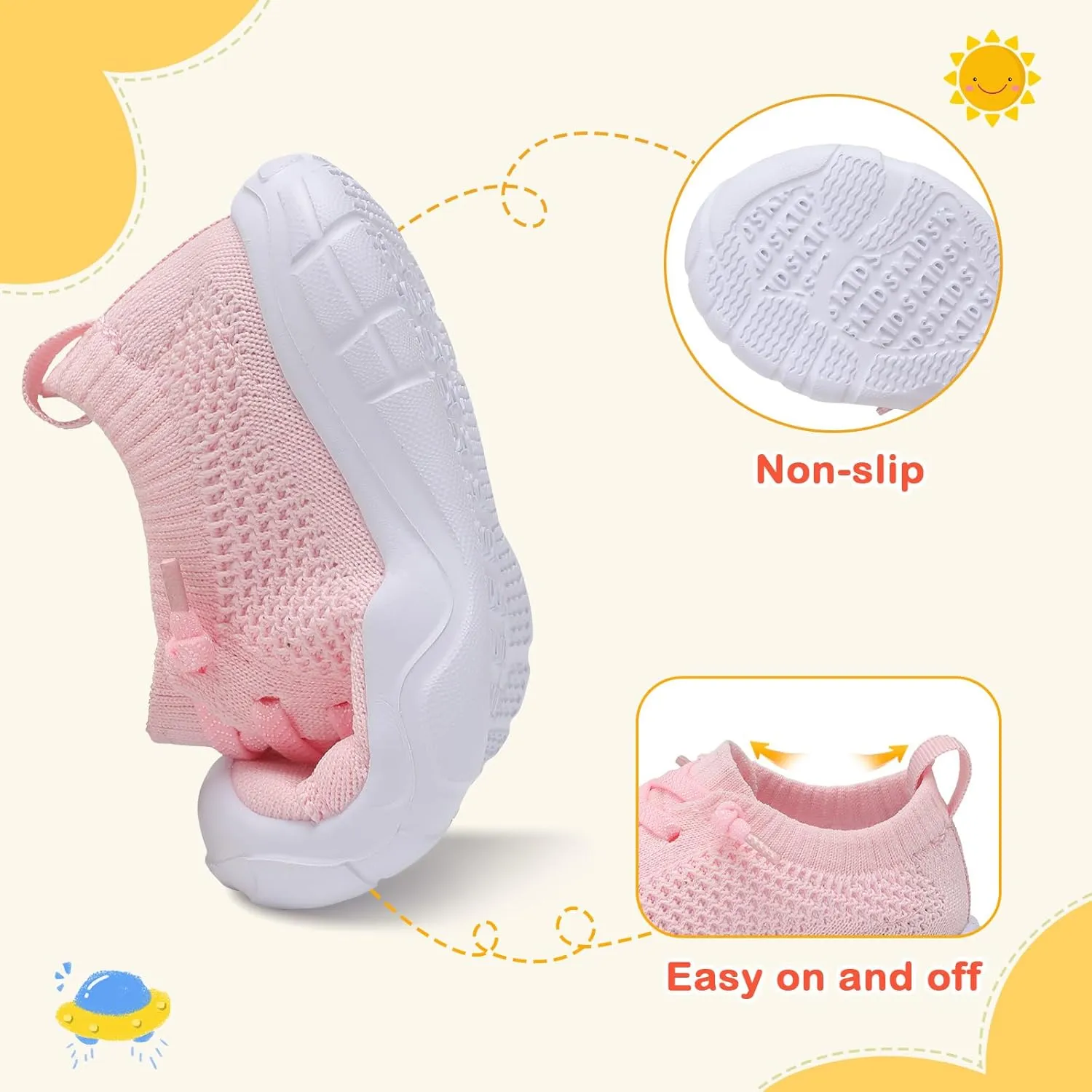LeIsfIt Toddler Shoes Boys Girls Barefoot Shoes Kids Breathable Sneakers Tennis Shoes Slip on Shoes