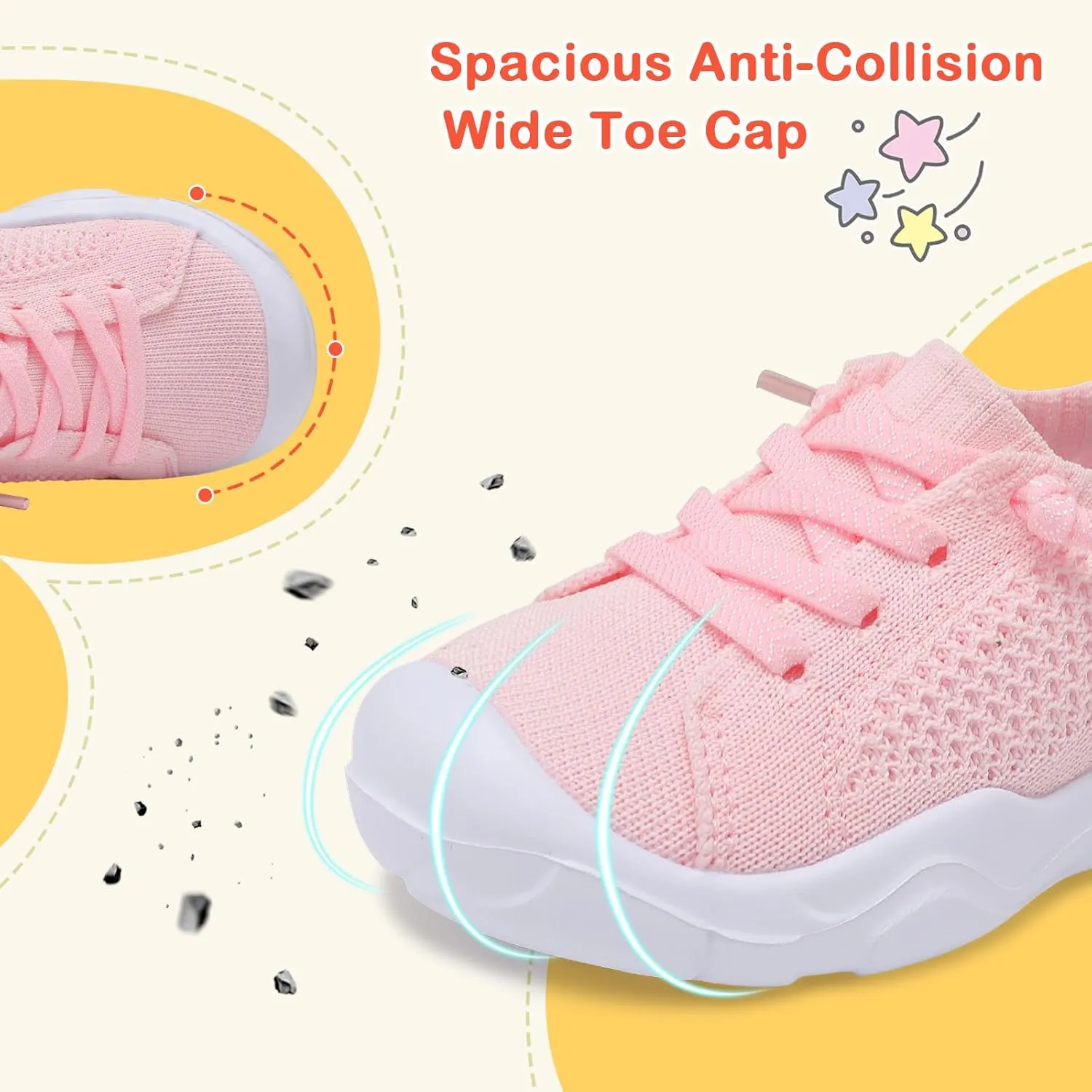 LeIsfIt Toddler Shoes Boys Girls Barefoot Shoes Kids Breathable Sneakers Tennis Shoes Slip on Shoes