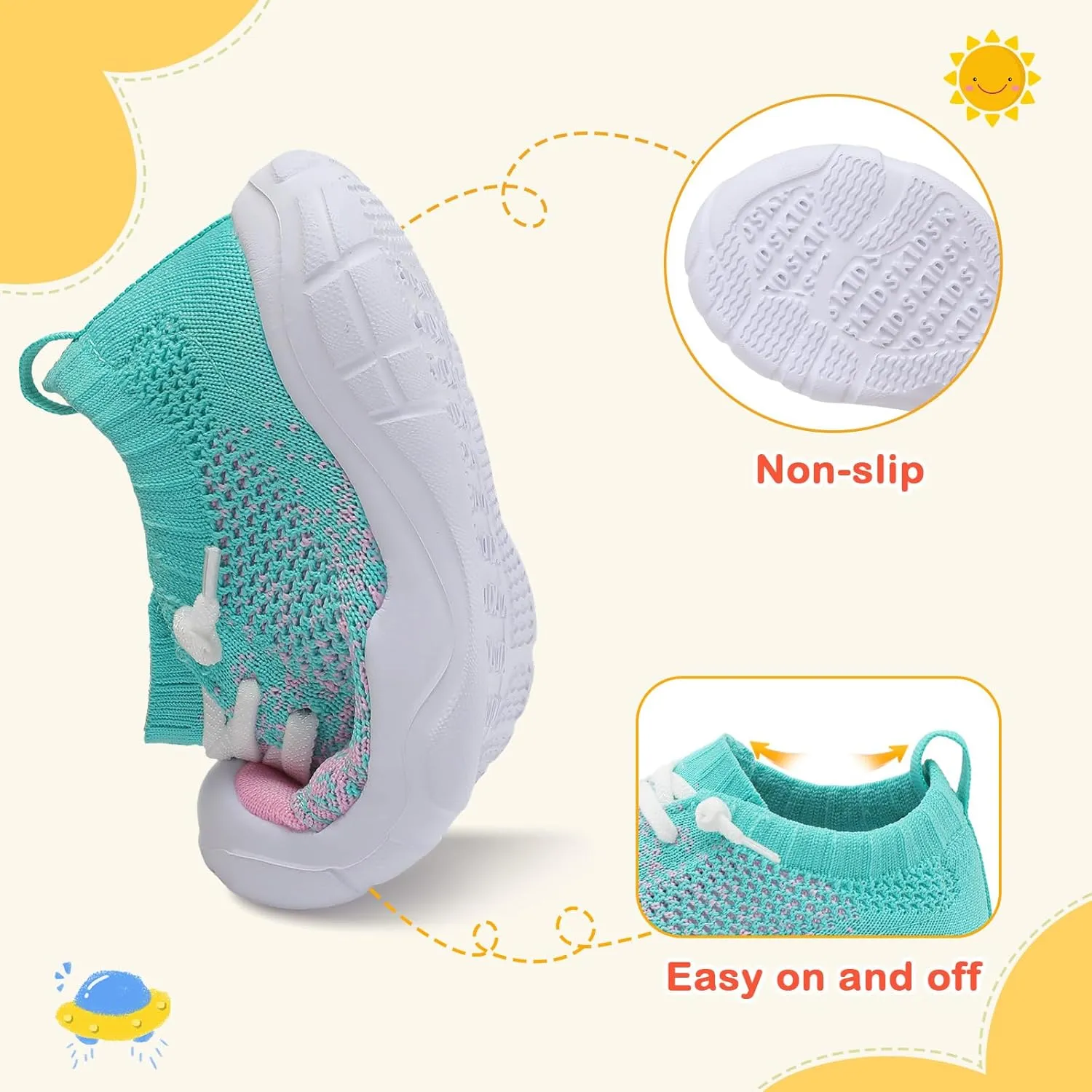 LeIsfIt Toddler Shoes Boys Girls Barefoot Shoes Kids Breathable Sneakers Tennis Shoes Slip on Shoes