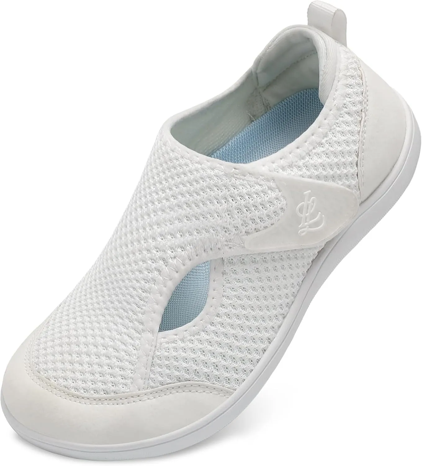 LeIsfIt Womens Wide Diabetic Shoes Adjustable Barefoot Walking Shoes Breathable Zero Drop Sneakers for Wide Width Arthritis Edema Feet Size 6-12