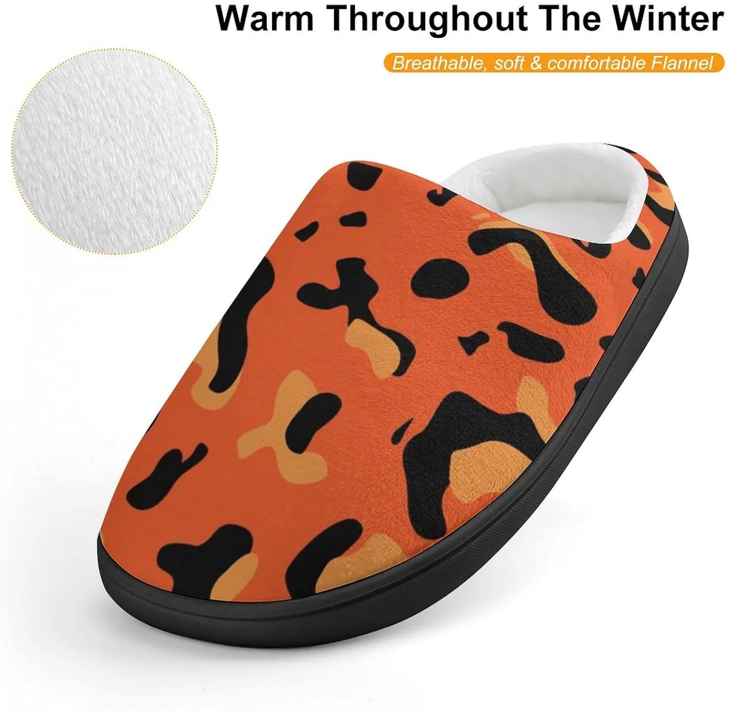 Leopard Pattern Boys Girls House Slippers with Microfleece Lining Cozy Household Shoes Non-slip for Kids