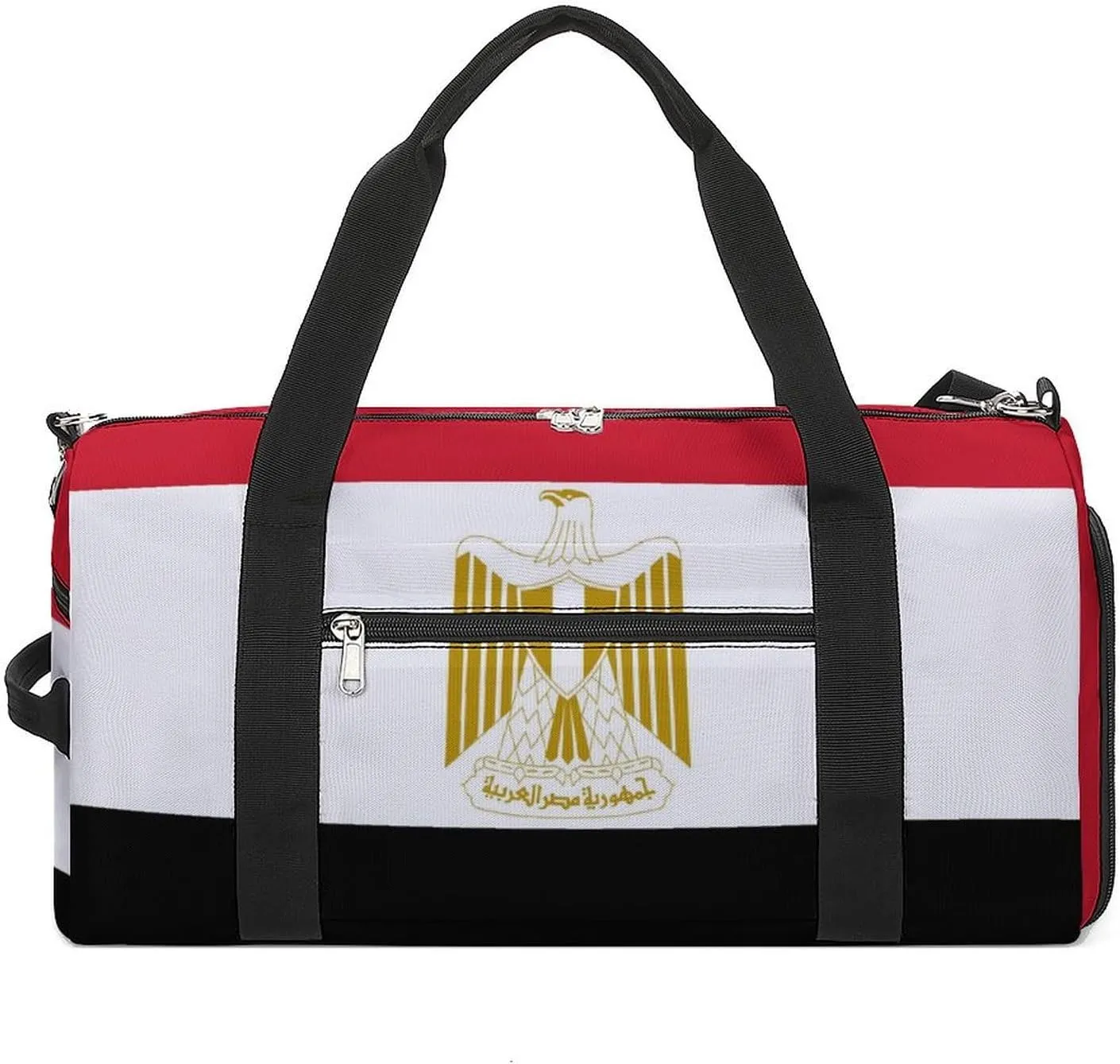 Lightweight Egypt Flag Duffel Bag for Boys Girls with Shoe Compartment