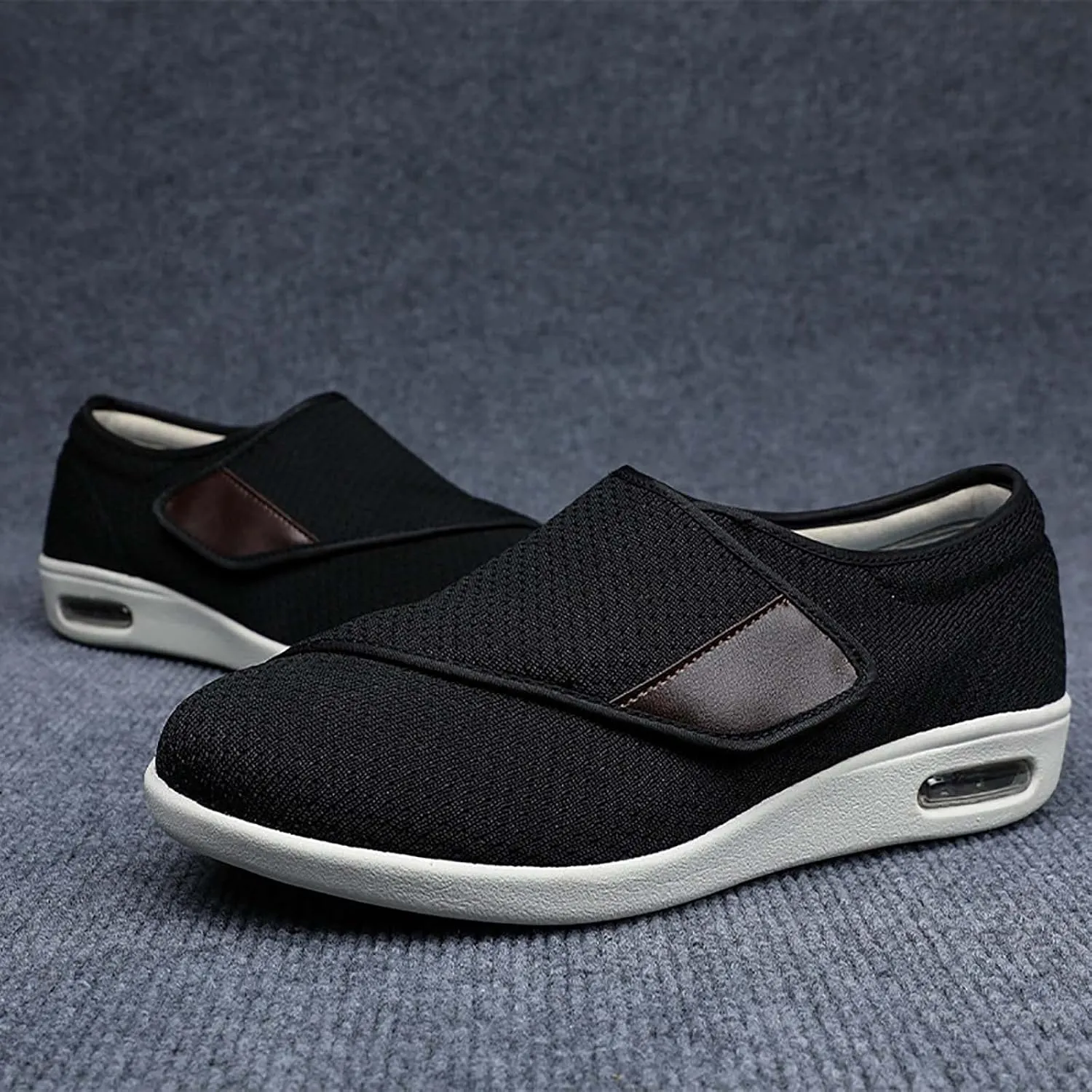Lightweight Walking Sneakers,Orthopedic Lightweight Comfy Casual Slippers for Elderly Swollen Feet Arthritis Recovery Men 7/Women 8