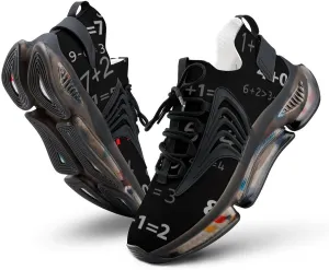 Like Math Walking Shoes for Men Lightweight Tennis Fashion Elastic Sports Shoes Cushion Basketball Shoes
