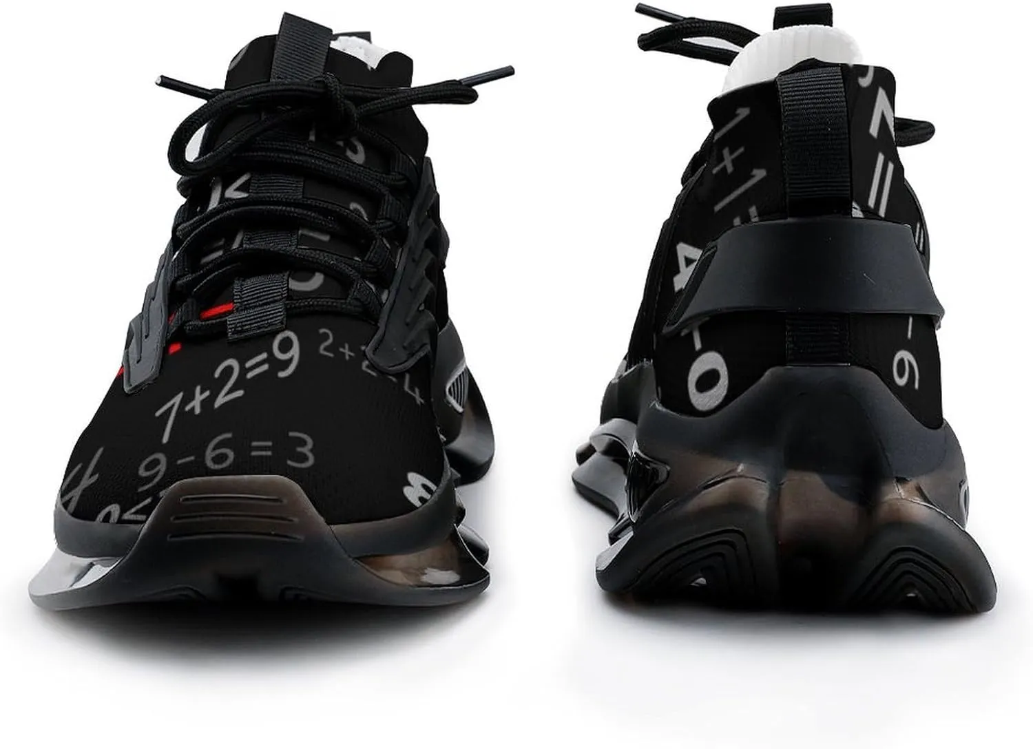 Like Math Walking Shoes for Men Lightweight Tennis Fashion Elastic Sports Shoes Cushion Basketball Shoes