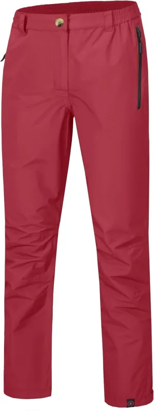 Little Donkey Andy Women's Waterproof Rain Over Pants Hiking Breathable Lightweight Rainproof Pants