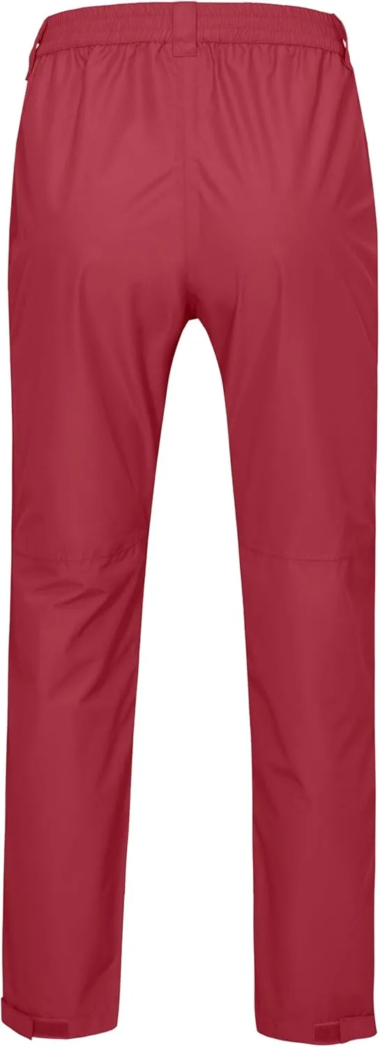 Little Donkey Andy Women's Waterproof Rain Over Pants Hiking Breathable Lightweight Rainproof Pants