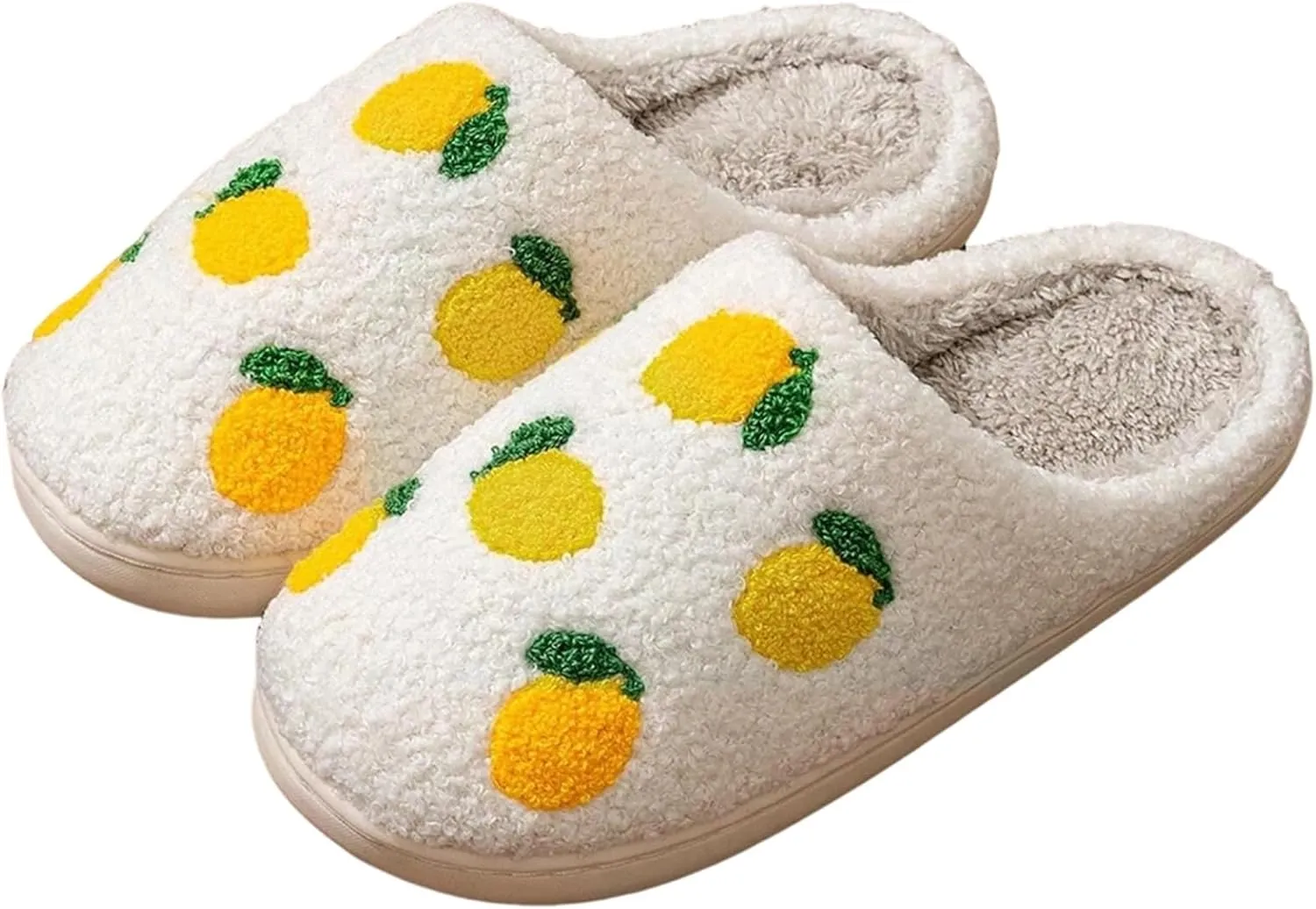 LNERIP Animal Slippers Fruit Slippers Plant Slippers Various Cartoon Patterns Fluffy Soft Memory Foam Retro Indoor Outdoor Home Couple Shoes