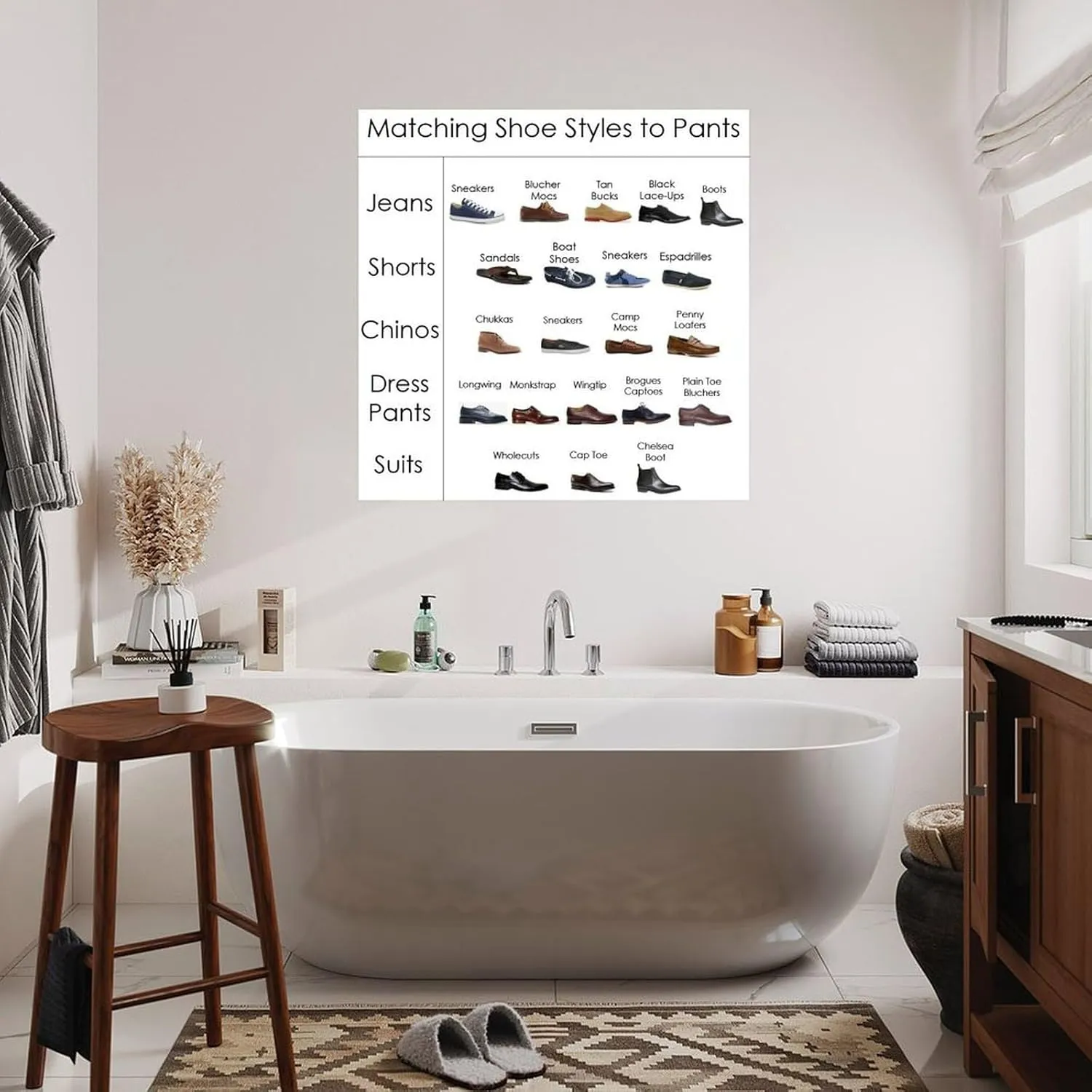 Loafer Guide Poster Dress Guide For Loafer Styles Poster (2) Canvas Painting Posters And Prints Wall Art for Living Room Bedroom Decor 16x16inch(40x40cm) Unframe-style