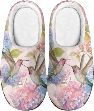 Lotusorchid Home Slipper Warm Cozy House Slipper Memory Foam Closed Toe Scuff Slipper Slip On Clog Slipper for Women Men, Non-Slip Comfy Winter Slipper