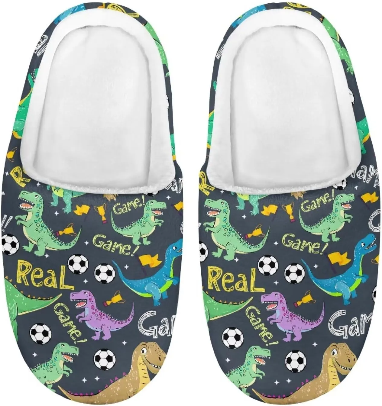 Lotusorchid Kid Bedroom Slipper Memory Foam House Slipper for Girls, Non Slip House Shoes for Boys Warm Cozy Sleep Slipper Home Slipper Indoor Outdoor