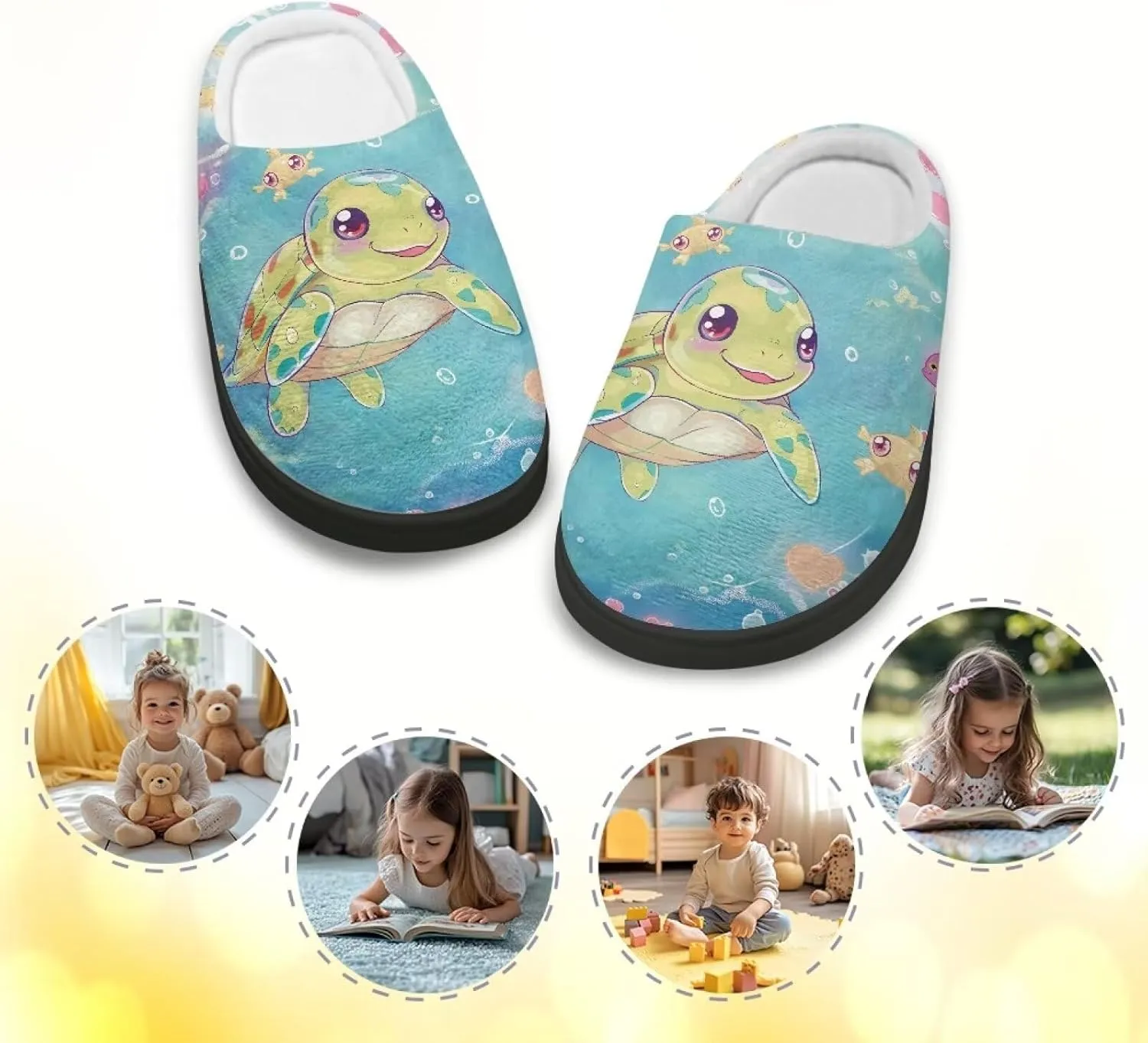 Lotusorchid Kids Slipper for Girls, Boys House Slipper Bedroom Slipper Warm Memory Foam Sleep Slipper Cozy Soft Winter Slipper