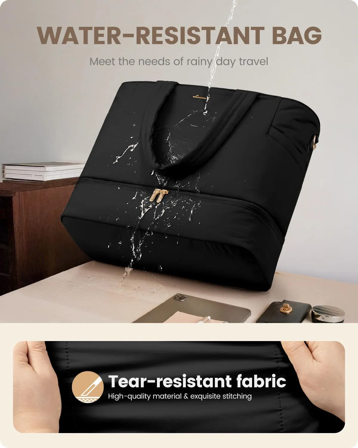 LOVEVOOK Travel Duffle Bag, Puffer Weekender Bags for Women with Shoe Compartment, Carry On Overnight Hospital Bag, Gym Tote