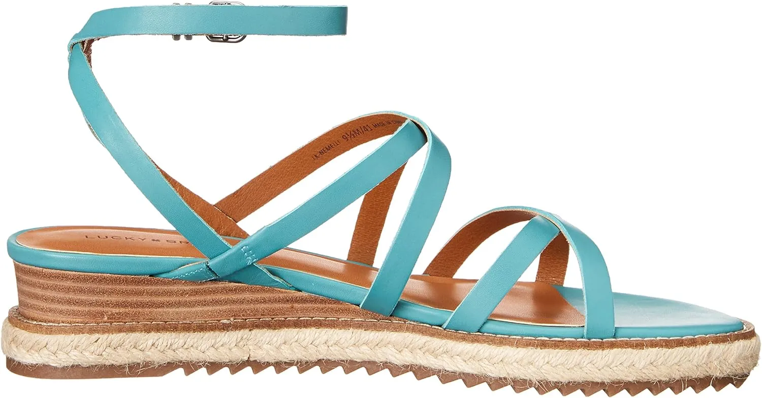 Lucky Brand Women's Nemelli Strappy Wedge Sandal Platform