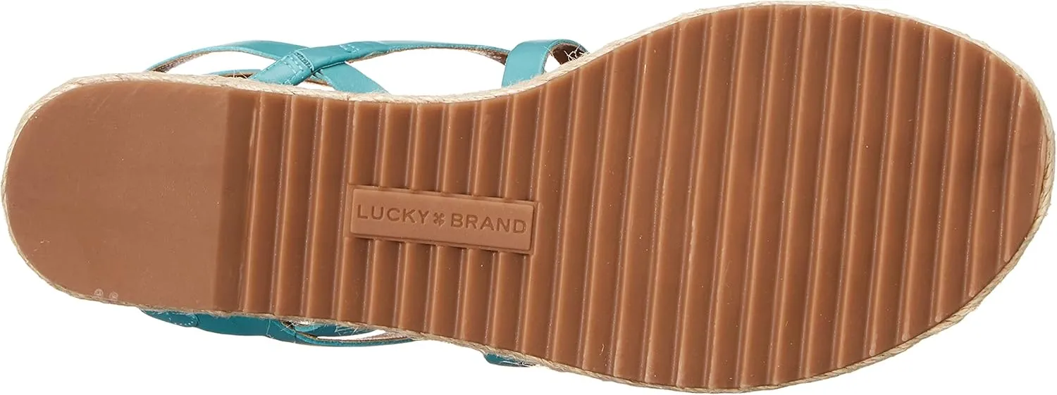 Lucky Brand Women's Nemelli Strappy Wedge Sandal Platform