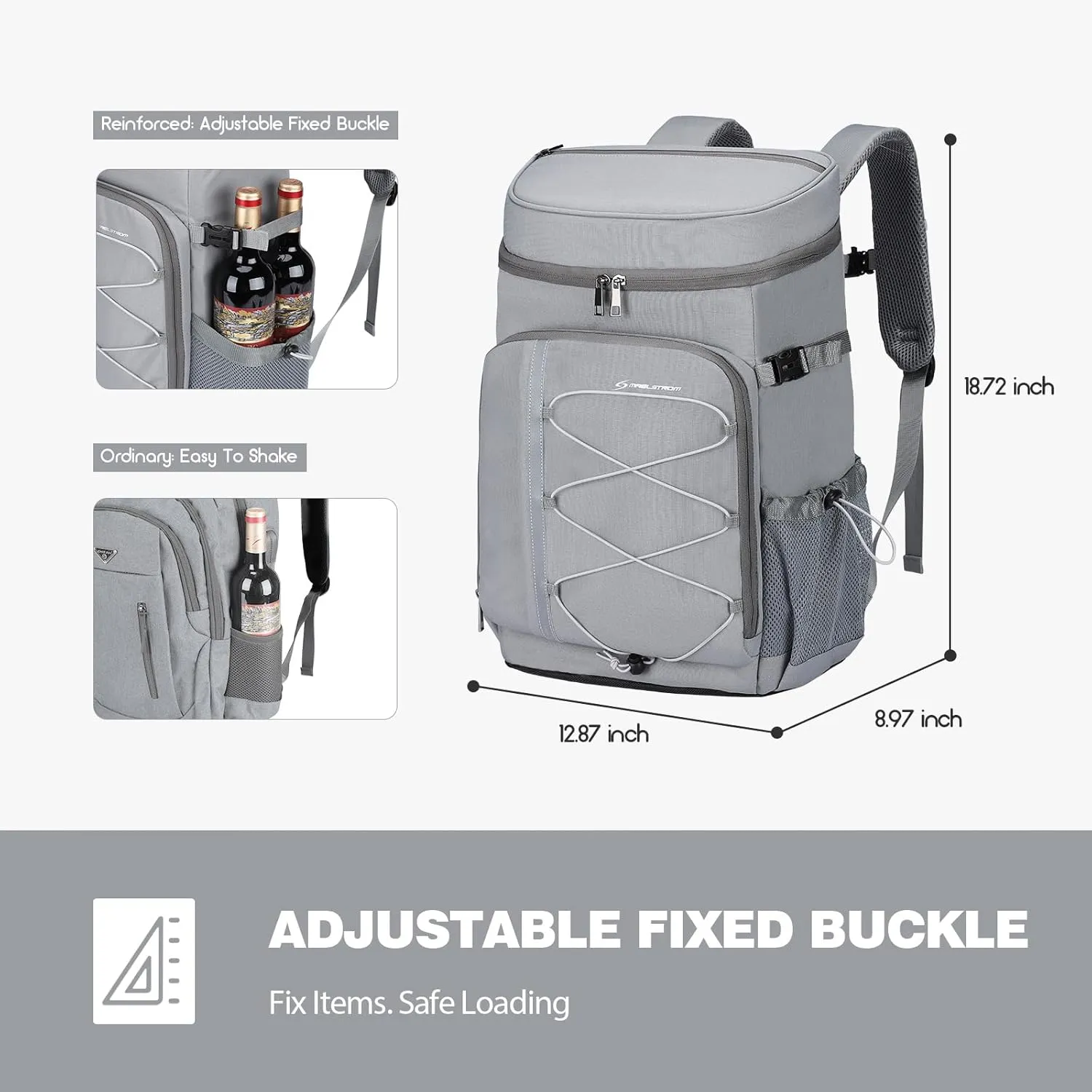 Maelstrom Cooler Backpack - 35/50 Can Insulated Soft Cooler Lunch Bag for Camping, Beach, Hiking & Shopping