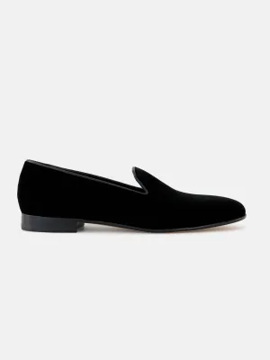 Marco Black Velvet Slipper