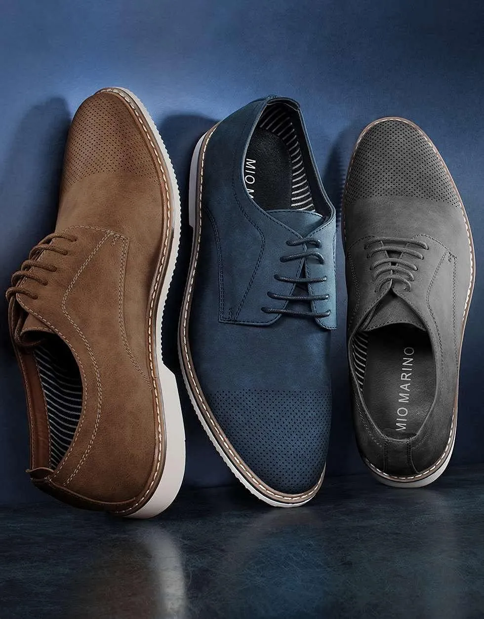 Marino Men's Oxfords Casual Dress Shoes - Comfortable and Breathable Premium Leather Shoe with Rubber Sole
