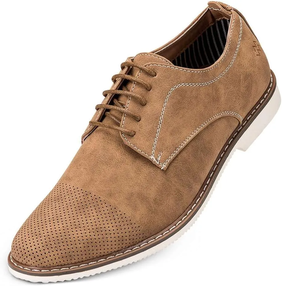 Marino Men's Oxfords Casual Dress Shoes - Comfortable and Breathable Premium Leather Shoe with Rubber Sole