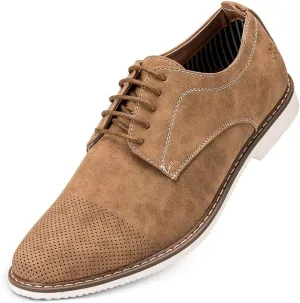 Marino Men's Oxfords Casual Dress Shoes - Comfortable and Breathable Premium Leather Shoe with Rubber Sole