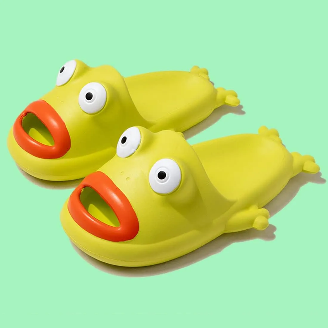 MEADOO Frog Slippers,Frog Flip Flops, Thickness Bath Slipper, Funny Couple Frog Slides, Bass Sandals, Beach & Shower Shoes