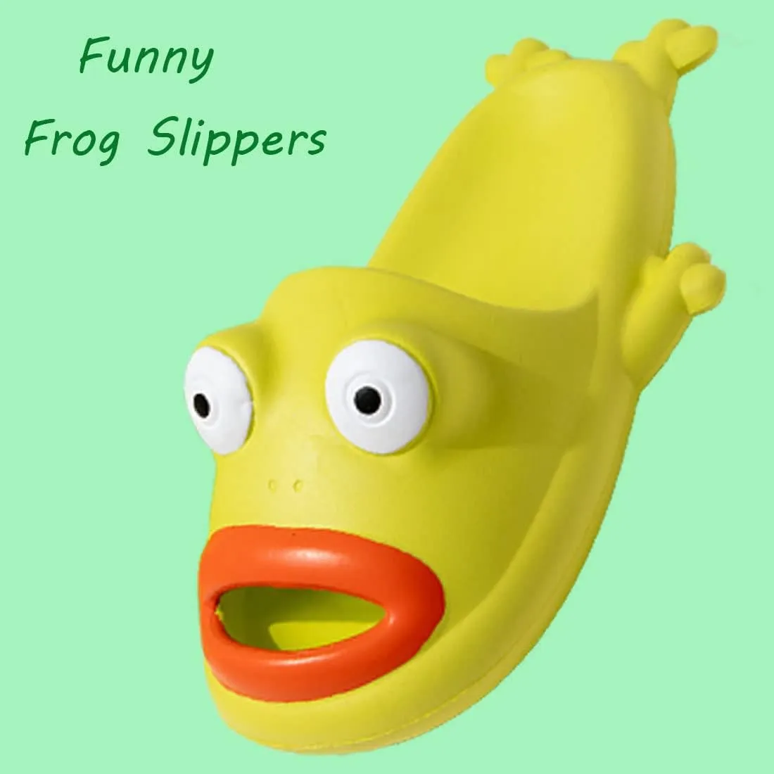 MEADOO Frog Slippers,Frog Flip Flops, Thickness Bath Slipper, Funny Couple Frog Slides, Bass Sandals, Beach & Shower Shoes