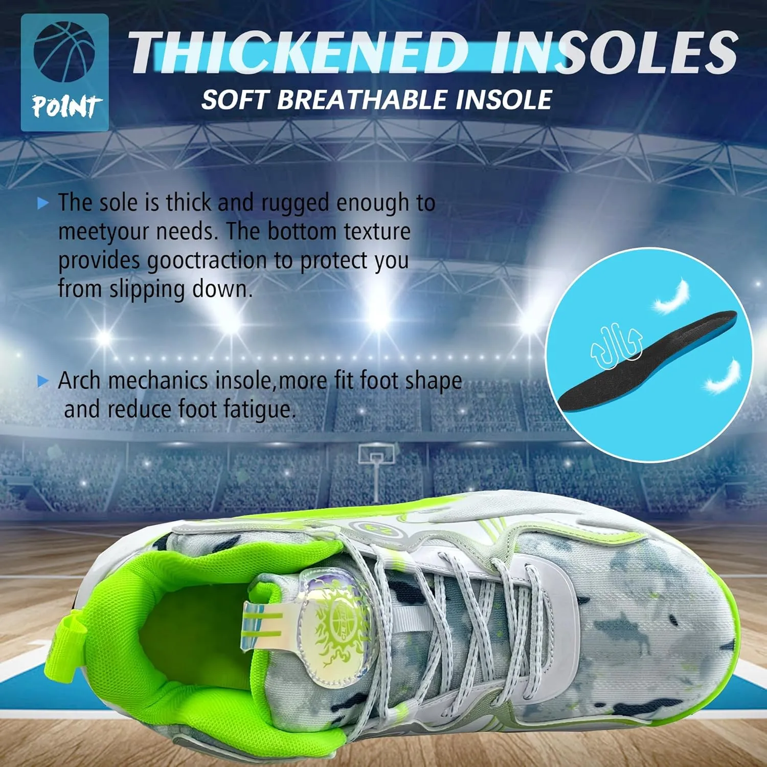 Men Basketball Shose Breathable Fashion Sneakers Non Slip Sport Shoes