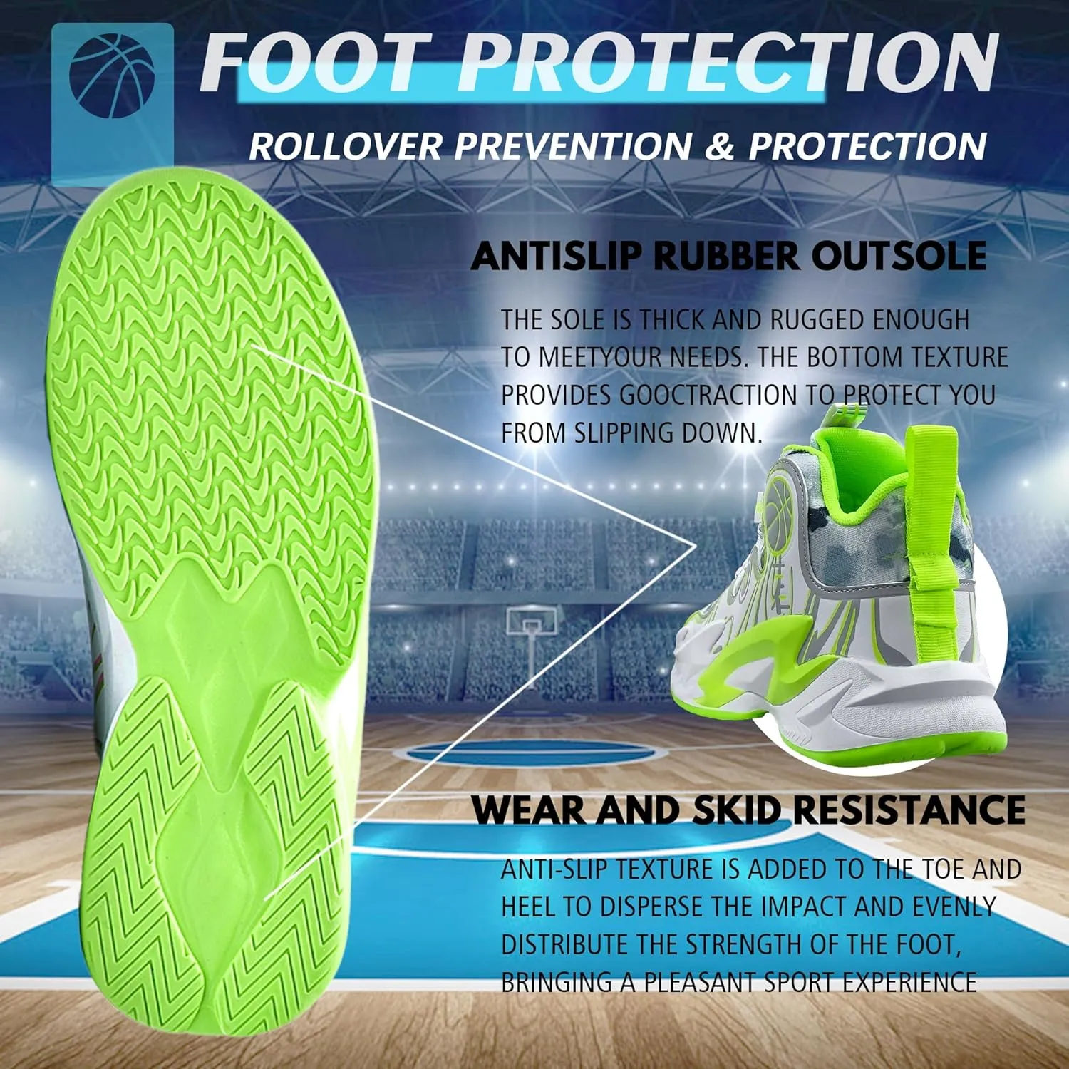 Men Basketball Shose Breathable Fashion Sneakers Non Slip Sport Shoes