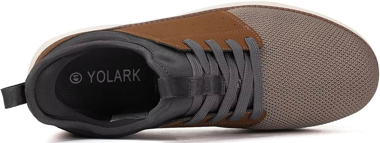 Men Casual Dress Shoes Hands Free Slip On Laceless Fashion Sneakers Lightweight Breathable Walking Shoes Gym Tennis Athletic