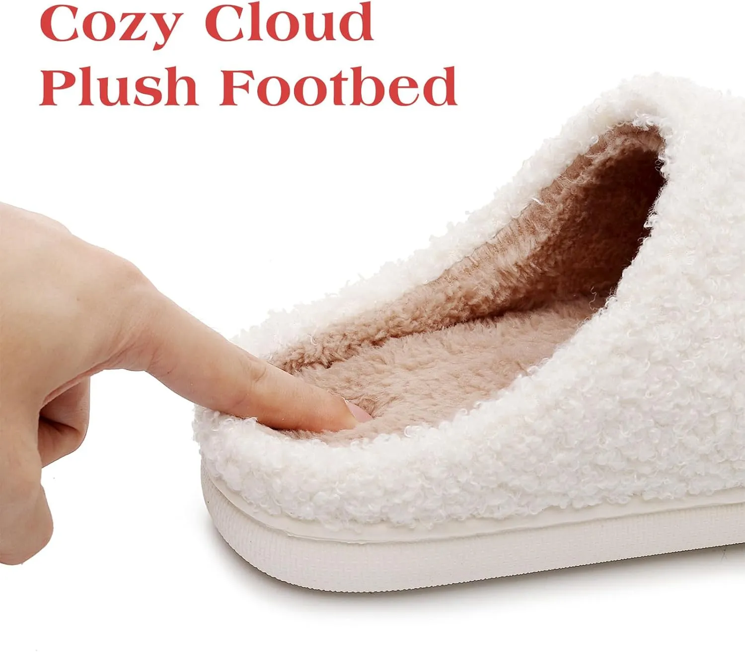 Menore Christmas Reindeer Slippers for Womens Mens Plush Warm Santa Claus Slippers Fuzzy House Slippers Christmas Gifts For Girls Women Girlfriend