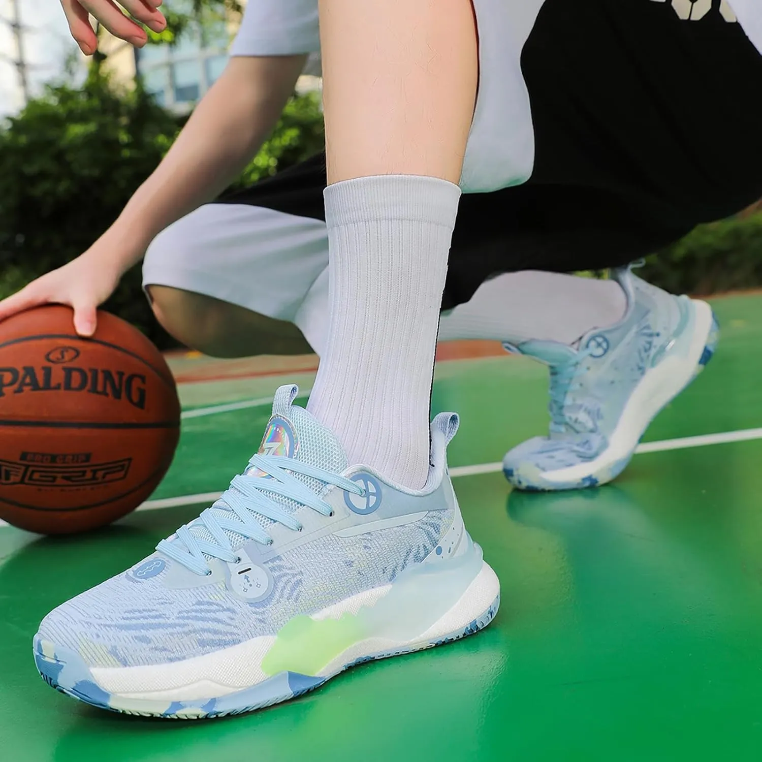 Mens Basketball Shoes Fashion Sneakers Athletic Comfortable Breathable Leightweight Lace-Up Outdoor Non Slip Sport Shoe