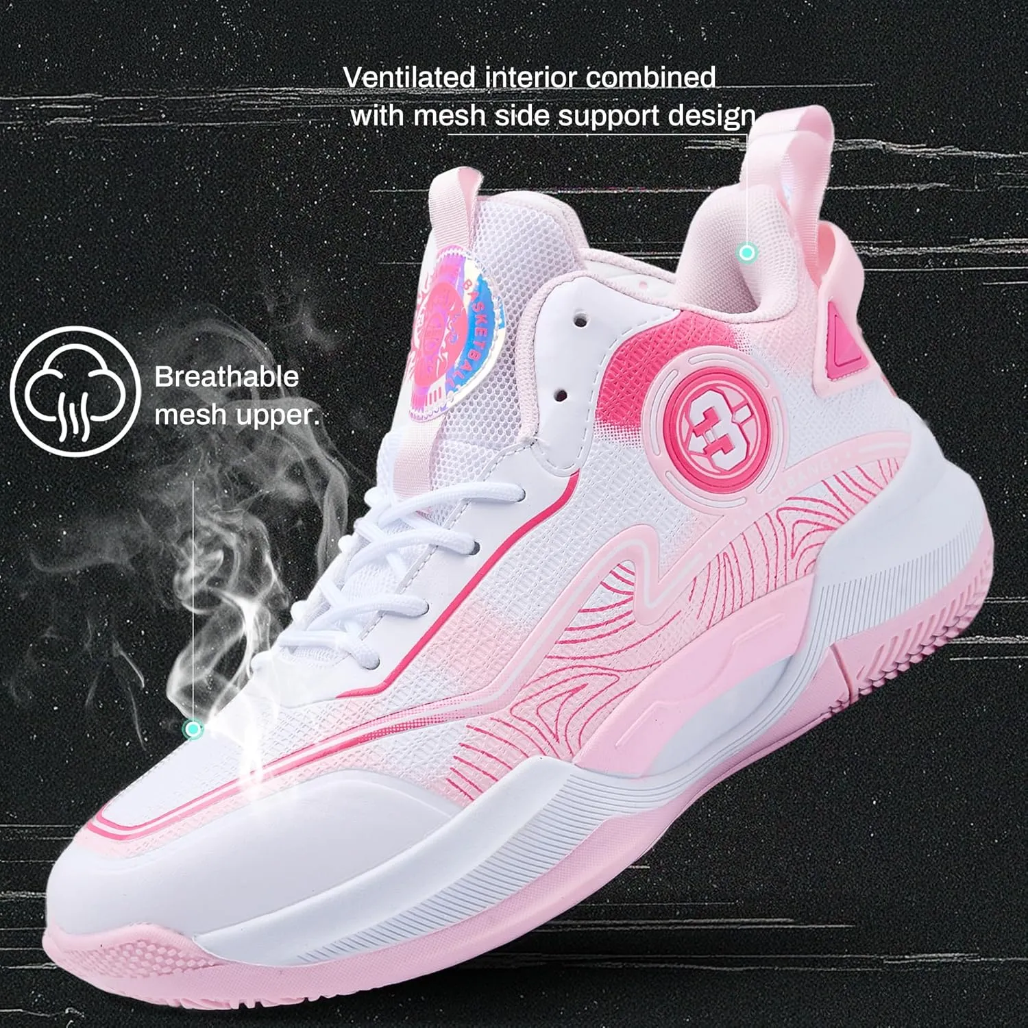 Men's Basketball Shoes Fashionable Multifunctional Outdoor Shoes Lightweight Wear-Resistant Shock-Absorbing Training Shoes Running Shoes