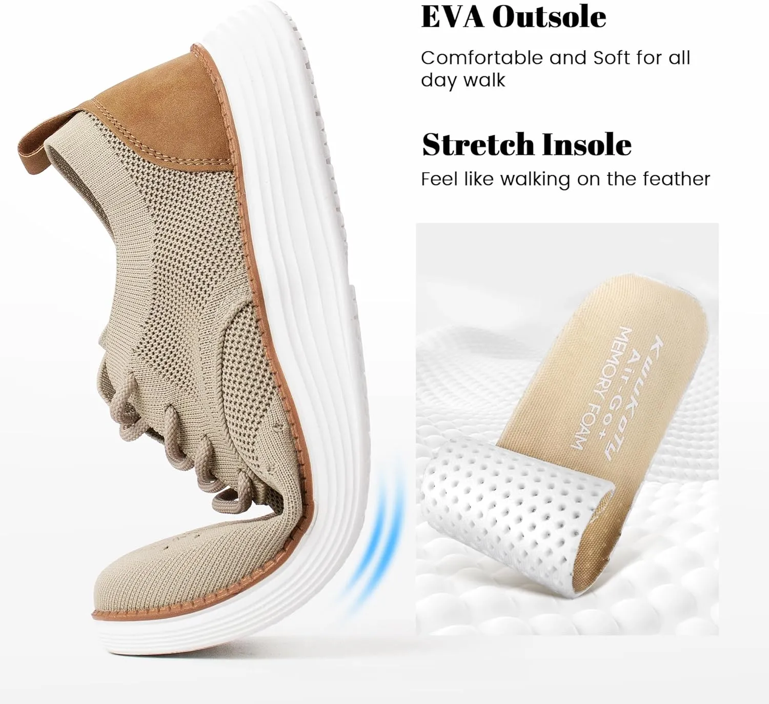 Men's Casual Dress Shoes Mesh Breathable Oxfords Sneakers Lightweight Comfortable Walking Shoes 7.5-12.5