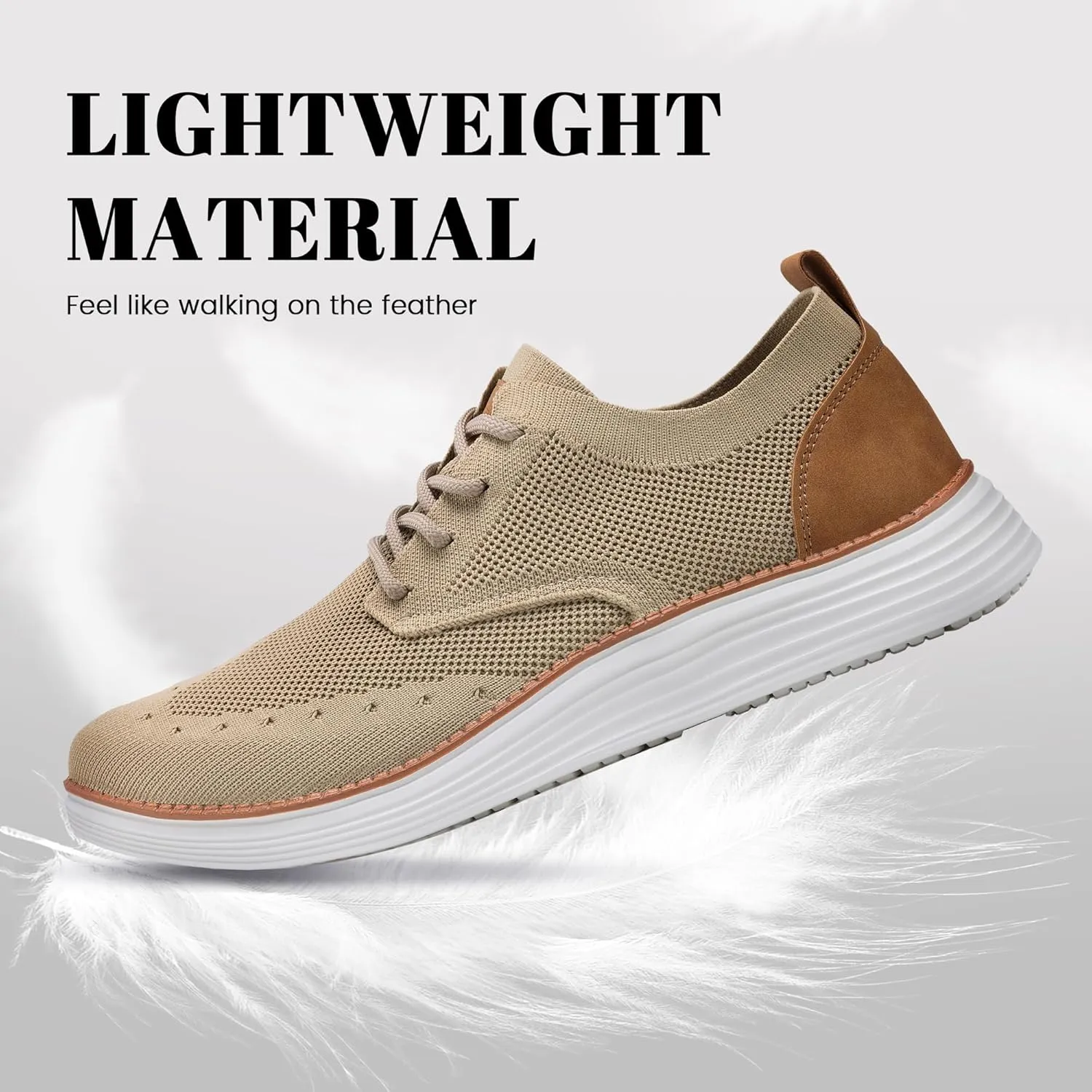 Men's Casual Dress Shoes Mesh Breathable Oxfords Sneakers Lightweight Comfortable Walking Shoes 7.5-12.5