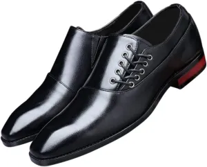 Mens Dress Shoes Slip On Loafers Moccasins for Men Leather Lace up Smoking Slipper Vintage Prom Wedding Shoes