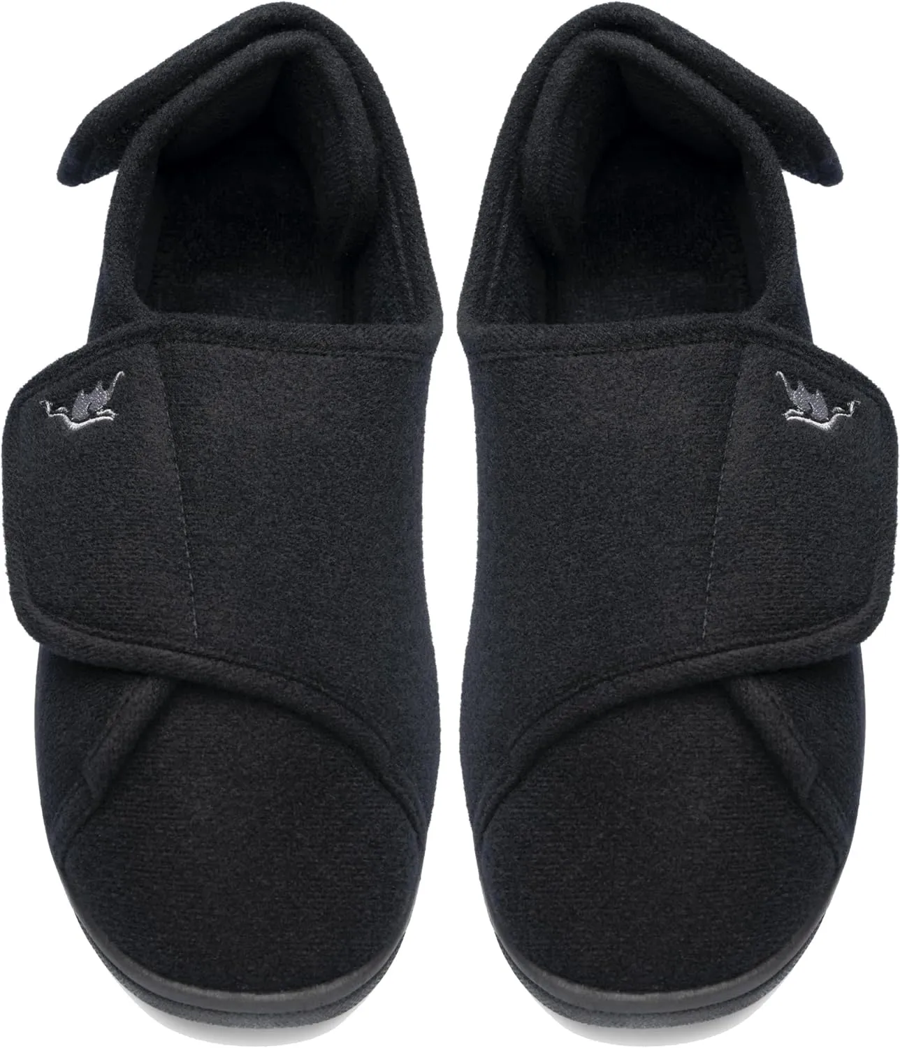 Mens Extra Wide Width Diabetic Slippers Memory Foam With Adjustable Soft Non-Slip Orthopedic House Shoes for Elderly Swollen Feet, Arthritis, Edema